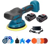Pulidora de coche inalámbrica, pulido automático eléctrico de 6 velocidades, limpieza de metales, encerado de madera, lijado, herramienta de eliminación de óxido para batería Makita de 18v