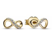 Pendientes Pandora Infinito Baño Oro Brillante