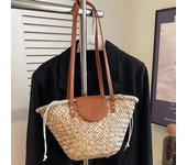 Women Straw Woven Handbag Summer Beach Casual Tote Bag Large Capacity Tote Clutch Bags Fashion Ladies Shoulder Bag for Vacation