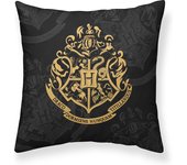 BL BELUM  Funda cojín Harry Potter, Funda de cojín 100% algodón 50x50cm modelo Hogwarts Black A