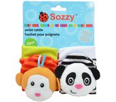 Correa de muñeca decorativa relajante para bebé Sozzy, correa de reloj, calcetines sonajero para recién nacidos, juguete educativo para bebés de 0 a 1 años