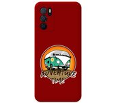 Funda Silicona Líquida Roja para Oppo A16 / A16s diseño Adventure Time Dibujos