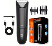 Man Shaver Electric Men Groin Trimmer 2 Protective Cap For Arm Leg Hair Ceramic Blade Head USB Rechargeable Lithium Battery