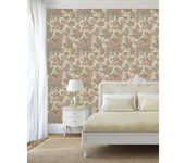 Muestra DIN A4 de Papel pintado vinílico flores románticas efecto textura de tela tejida en relieve - Anastasia Garden 676416 de GAULAN