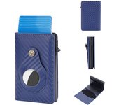 RFID Side Push Aluminum Box Pop-Up Card Bag New Carbon Fiber Money Clip Twill Men's Short Wallet
