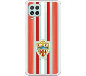 Funda original compatible con Samsung Galaxy A22 4G - UD Almería rayas rojas y blancas clear