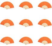 Deliex delicias de Extremadura. 50 Abanicos bambú y tela. Abanicos de varillas finas, Abanicos para detalles a invitados en bodas bautizos, comuniones o fiestas