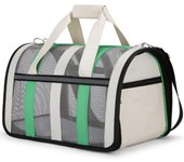 Coshano Transportin para Perros Gatos Conejos Bolsa de Transporte Mascota Bolso Flexible con Cremallera (Verde) - Entrega en 24 Horas