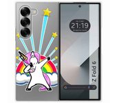 Tumundosmartphone Funda Carcasa Dura Transparente para Samsung Galaxy Z Fold 6 5G diseño Unicornio Dibujos