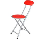 The Secret Home Taburete Plegable de Cocina - Silla Plegable de Metal - Asiento y Respaldo Acolchado - Interior y Exterior - Alto 72 Cm - Ø30 Cm - Varios Colores