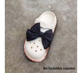 1 Pc Bow Shoe Clip Shoes Hole Shaped Slippers Shoe Buckle Women Shoe Decoration Decorative Clips Silk Bow Charm Buckle