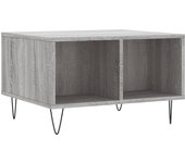 vidaXL Mesa de centro madera contrachapada 60x50x36,5 cm Blanco, Negro, Blanco brillante Mesita de Salón o Comedor o Auxiliar Mesa de Café Meuble Salón