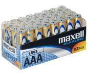 Maxell pack de 32 pilas alcalinas lr03 aaa 1.5v
