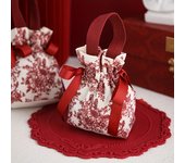 10 elegantes bolsas de lona con cordón para joyas y regalos, en rojo y champán, perfectas para anillos, pendientes, pulseras, collares y dulces, ideales para regalos de fiesta y recuerdos de boda