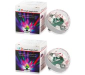 2PCS Car USB Mini Magic Ball DJ Disco Sound Actived Light Apple Interface Multicolor Holiday Atmosphere Party Strobe Effect Lamp