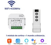 Tuya WiFi Smart Curtain Switch Roller Blinds Shutter Module 433MHz RF Remote Control Works With Alexa Google Home Assistant