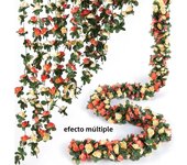 250CM Artificial Rose Flowers for Wedding Home Room Decoration Autumn Garden Outdoor Arch Christmas Rattan DIY Fake Plants Vine