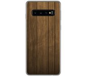 Tumundosmartphone FUNDA de GEL TPU para Samsung Galaxy S10 Plus diseño Madera Dibujos