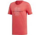 ADIDAS Camiseta Mcode Graph Hombre manga corta rojo de tenis y padel con tecnologia Climalite - DV2967