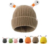 Gorro de punto con forma de monstruo brillante para padres e hijos en invierno, gorro de punto con forma de tentáculo de monstruo mejorado 2025 con luz LED