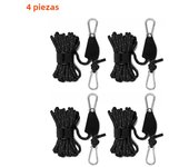 1-10Pcs 4M 4MM Camping Rope Pulley Tensioner Ratchet Hangers Camping Awning Tent Adjustable Wind Rope Pulley Hook Camping Tools