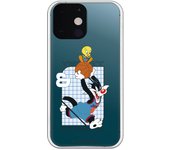 Funda original compatible con iPhone 13 Mini - Space Jam Sylvester y Tweety