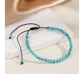 4mm Mini Energy Gemstone Bracelets Natural Stone Beaded Strand Light blue turquoise  Bracelet