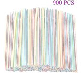 ZVD 900pcs Plastic Disposable Straws For Parties/bar/beverage Shops/home Straws