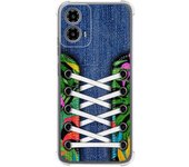 Tumundosmartphone Funda Silicona Antigolpes para Motorola Moto G34 5G diseño Zapatillas 13 Dibujos