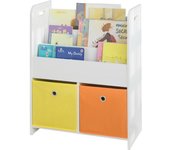 SoBuy KMB27-W Librería estándar Infantil Organizador de Juguetes y Libros para Niños 58 * 27 * 76 cm ES