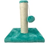 COTTECOTA-Rascador con Pelota para Garo Azul 25 x 25 x 27 cm. Poste con Bola. Afilador uñas para Gatos Rascador pequeño Arbol pequeño Ref.51089