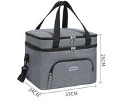 Bolsa de almuerzo cruzada de moda con aislamiento grueso y gran capacidad para uso comercial.