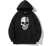 Hot Hoodie Skull Print Hoodie Men's Fashion Hip Hop Loose Hoodie Casual New Sweatshirt Pocket Fleece Harajuku Street Hoodie