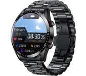 Deportes Bluetooth Hablar Smart WatchBusiness banda de acero inoxidable Hablar WatchECG Watch