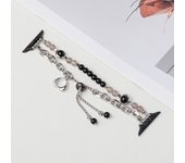 For Apple Watch Chain Link strap Ultra 2 49mm 38mm 44mm 41mm 45mm for iWatch Series 9 8 7 6 5 SE 4 3 Pendant Beaded watch band