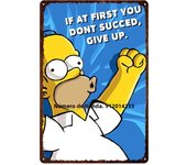 The Simpsons Movie Metal Sign Comics Cartoon Poster Vintage Metal Tin Plaque Iron Plate Home Decor Club Bar Pub Man Cave