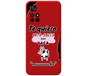 Funda Silicona Líquida Roja para Xiaomi POCO M4 Pro 5G diseño Vaca Dibujos