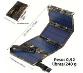 Panel Solar Plegable USB Portátil Y Flexible 5V Impermeable Para Cargador De Batería Móvil Pieza Individual