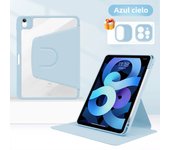 For Tablet iPad Pro 11 Case For Pro 12.9 Air 5 4 10.9 iPad 10th 7/8/9th Generation Mini 6 360° Rotatable Transparent Back Cover
