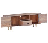 vidaXL Mueble de TV de madera maciza de acacia 118x30x40 cm, Mueble de Salon, Mueble TV, Mueble TV salon, Mesa de TV, Mueble tele