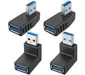 adaptadores USB 3.0 de 90 grados (macho a hembra) (incluye adaptadores de ángulo izquierdo, derecho, superior e inferior)