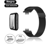 Metal Strap For Huawei Watch Fit/Fit 2 Band With TPU Case TPU Screen Protector Huawei Bracelet Magnetic Loop Milanese Watchband
