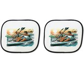 MERCHANDMANIA PARASOL DOBLE deporte playa kayak amigos competicion sunshield coche
