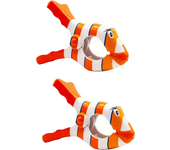 2pcs Beach Towel Clip, Crocodile, Beer Bottle, Clownfish Leisure Chair Towel Clamp, Large Plastic Clothes Clip