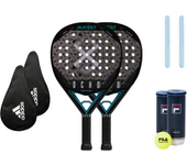 Pala de Pádel Ocho Pádel Mayerit + Funda Adidas + Protector Transparente + Bote de Pelotas Fila