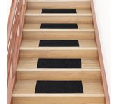 vidaXL Alfombrilla Autoadhesiva de Escalera Rectangular Estera 15 uds Color Antracita,  Azul,  Crema y mas