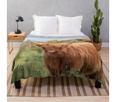 Fleece Throw Blanket Yak Highland Cow Home Decor,Cattle Portrait Art Super Soft Warm Plush Bed TV Blankets for Couch/Sofa/Travel