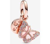 Charm Colgante Doble Pandora Mariposa Rosa 782555C01
