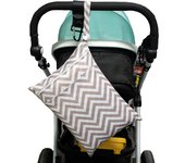 1pc Wet Dry Gift Bags Waterproof Reusable With Two Zippered Pockets Baby Cloth Diaper Bag Travel Beach Pool Daycare Wet Bag