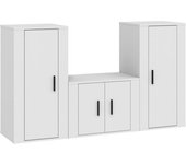 vidaXL Set de muebles para TV 3 piezas madera contrachapada, Mueble de Salon, Mueble TV, Mueble TV salon, Mesa de TV, Mueble tele